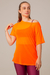 Blusa Tule Laranja Neon