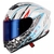 Casco Nzi Trendy 2 + Visor Flag White & Blue Titanium