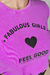 Camiseta Feminina Estonada Fabulous Girls Roxa Uzzy Algodão - comprar online