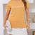 Camiseta Feminina Estonada Be Happy Amarelo Queimado Uzzy Algodão