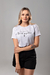 Camiseta Feminina Think Positive Mescla Claro Uzzy Algodão - comprar online