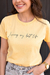 Camiseta Feminina Best Life Amarelo Uzzy Algodão