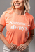 Camiseta Feminina Estonada Summer Always Laranja Uzzy Algodão