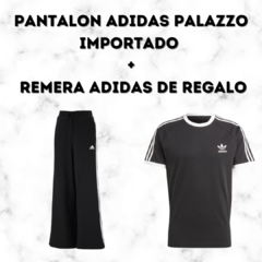 PANTALON ADIDAS PALAZZO IMPORTADO + REMERA ADIDAS DE REGALO