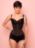 Corset Underbust Básico em Cetim Italiano Preto - Ferrer Corsets