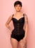 Corset Underbust Premium em Gabardine com ancas Preto - comprar online