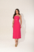 Vestido sem alca midi pink - comprar online