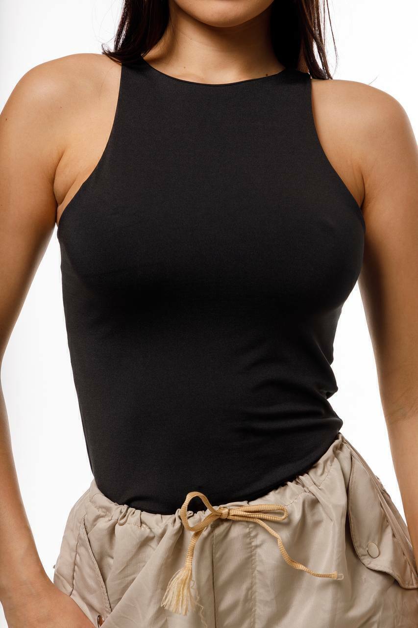 Body Zara Justo com Decote Nadador e Conforto