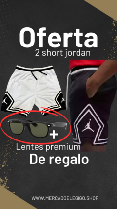 Combo Premium: 2 Shorts Jordan + Lentes de Sol de Regalo