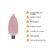 Vibrador bullet rosa com formato discreto e 10 modos de vibração, ideal para estimulação clitoriana.