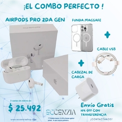 AIRPODS PRO 2DA GENERACIÓN - usb C + FUNDA MAGSAFE + CARGADOR COMPLETO