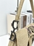 Bolsa Dior Saddle Bege Jute Canvas Embroidered 25.5x20x6.5CM - loja online