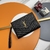 YSL Monogram Clutch Preta/Logo Dourada 21x16x3CM