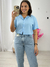 Cropped Camisa Azul 904013 - comprar online