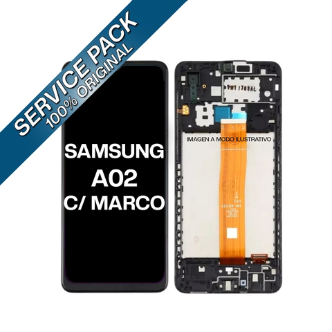 MÓDULO SAMSUNG A02 SERVICE PACK CON MARCO