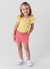 Conjunto Infantil Menina de Blusa Cropped Meia Malha / Shorts Moletinho Brandili