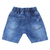 BERMUDA JEANS INFANTIL MENINO COM PUIDOS LEVES E CADARCO FAOS