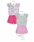 Conjunto Infantil Menina de Blusa Cropped Meia Malha / Shorts Moletinho Brandili na internet