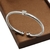 Bracelete de Prata 925 Ródio Feminino 17cm 5mm Coração