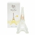 Frasco de colonia para bebé Little Paris de 90 ml con diseño de Torre Eiffel, envase transparente y caja de presentación.