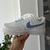 Tênis Air Force 1 07' TM LV8 Branco Costura Azul Celeste - comprar online