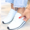 Tênis Slip On Couro Branco