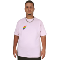 Camiseta Algodão Estampada Bandeira LGBT na internet