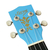 Ukulele Azul Seven Soprano Suk-07 LB C/ Capa e Afinador - loja online