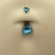 Piercing Umbigo Cristal Azul