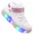 Tenis Infantil Menina Botinha Cano Alto com Led Luzinha Linkito