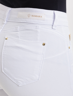 Calça Skinny Branca Poderosa Nadia Plus-Sarja 1763292 - loja online