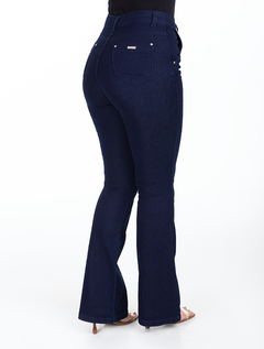 Calça Flare Escura Bolso Faca Jeans 1763451 - Atacado Handara