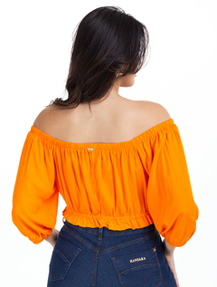 Blusa Ciganinha Laranja Terceiros Malha 2610299 - comprar online