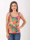 Blusa Regata Estampa/Lavanda Malha Suede 2890366