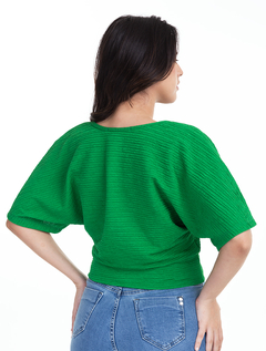 Blusa Cropped Verde Bandeira Malha Texture 2890697 - comprar online