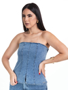 Blusa Media Tomara Que Caia Catarina-Jeans 3260098