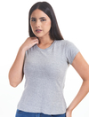 Blusa Baby Look Mescla Meia Malha 8750127