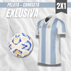 Camiseta AFA Aniversario + Pelota Argentum Argentina 24 Pro - Exclusiva Oferta 2x1