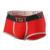 Mini Boxer Algodon Rojo con Gris