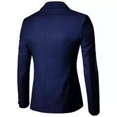 Imagem do Homens de negócios da moda blazers casuais terno fino ajuste noivo padrinho masculino ternos de casamento blazer jaquetas 9 cores XF001-B