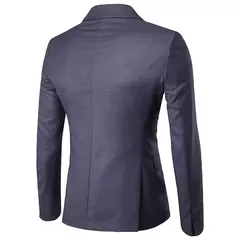 Homens de negócios da moda blazers casuais terno fino ajuste noivo padrinho masculino ternos de casamento blazer jaquetas 9 cores XF001-B - loja online