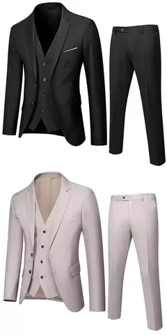 Ternos de casamento formais de luxo para homens, conjunto elegante de blazers, casacos completos, colete, calças, jaquetas, 3 peças, 2022 - Wolf Magazine