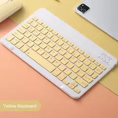 Teclado e mouse bluetooth para ipad xiaomi samsung huawei telefone tablet fino mini teclado sem fio para android ios windows - comprar online