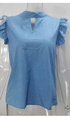 Mulheres verão elegante babados sem mangas polka pot laço até laço laço blusas e camisas casual oversize topos sexy pulôver túnica - comprar online