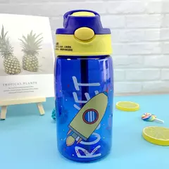 Criativo Cartoon Baby Feeding Cup com canudos, Kids Water Sippy Cup, copos portáteis ao ar livre para crianças, 480ml - loja online