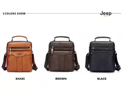 JEEP BULUO-Bolsas de Ombro Crossbody para Homens, Bolsa De Couro Dividido, Bolsa De Mensageiro De Negócios, Bolsa De Alta Qualidade, Moda Quente - comprar online