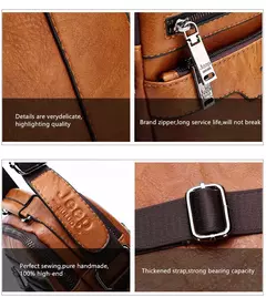 JEEP BULUO-Bolsas de Ombro Crossbody para Homens, Bolsa De Couro Dividido, Bolsa De Mensageiro De Negócios, Bolsa De Alta Qualidade, Moda Quente - Wolf Magazine