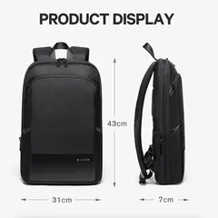 BANGE-Mochila Laptop impermeável para homens, bolsas de ombro leves escaláveis para homens, negócios e viagens, moda clássica, viagens e motociclista, 15,6";;VERDADEIRO;;"Blue,43 x 31 x 7 cm - comprar online