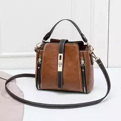 PU Balde De Couro Bolsas De Ombro Para As Mulheres, Cor Sólida, Crossbody, Bolsa Pequena, Zíper, Bolsa Do Telefone, Bolsa Do Mensageiro, Bolsa, Nova Chegada na internet