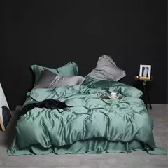 Imagem do Liv-Esthete-Pure White Bedding Set, 100% Seda, Bedding Set, Luxo Duvet Cover, folha plana, fronha, roupa de cama, Saudável e sedoso, Rainha e Rei